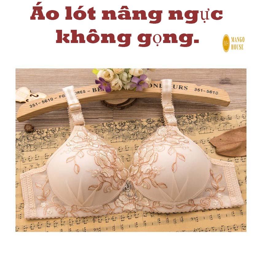 Áo lót nâng ngực không gọng -Áo ngực Mút mỏng, thêu ren siêu sexy, mềm mại, co giãn tốt Nữ Hoàng