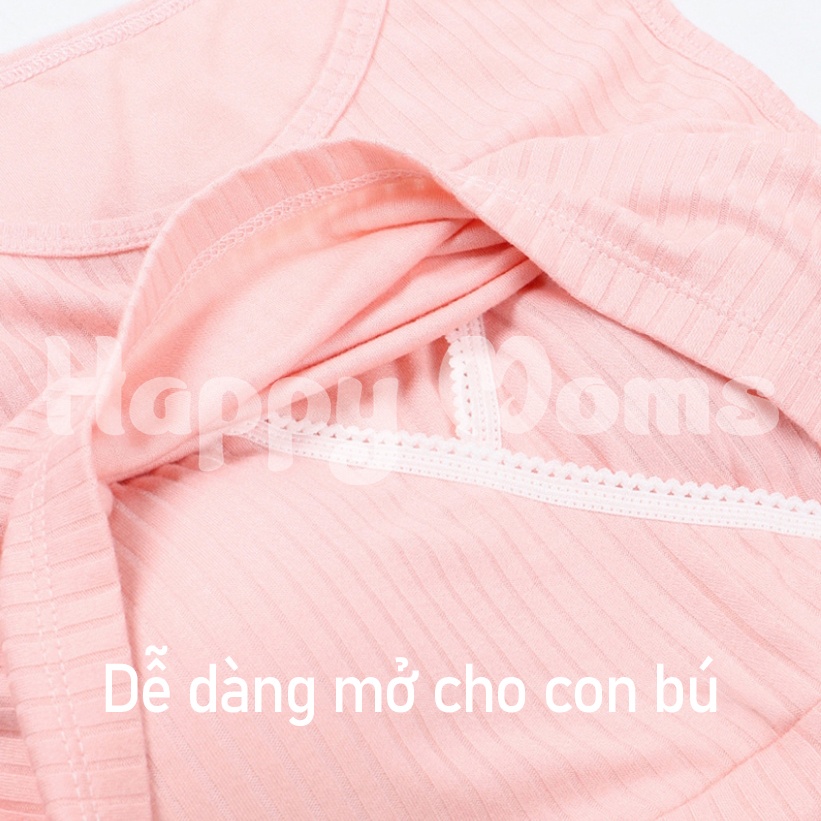 Áo Bầu Và Cho Con Bú Tay Dài Vải Modal Siêu Mềm Mịn cho mẹ bầu và sau sinh - Đồ bầu HappyMom