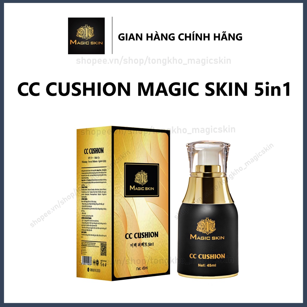 CC Cushion 5in1 MAGIC SKIN  👍 Kem nền chống nắng dưỡng trắng che khuyết điểm ✔ CHÍNH HÃNG