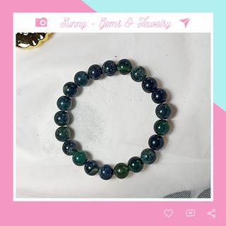Vòng tay phong thủy may mắn cao cấp tự nhiên đẹp màu xanh rêu hợp mệnh hỏa mệnh mộc SUNNY JEWELRY