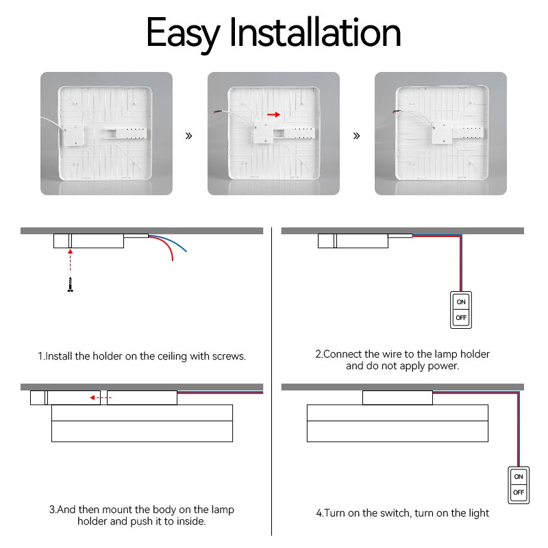 CANMEIJIA Đèn Led Gắn Trần Hình Vuông 20W 30W 40W 220V Trang Trí Phòng Khách/Phòng Ngủ