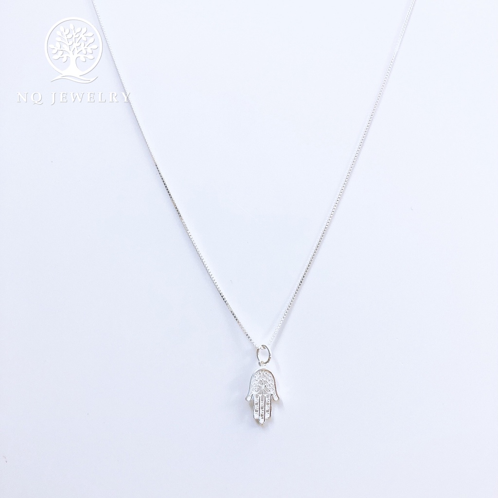 Dây chuyền bạc mặt bàn tay hamsa - NQ Jewelry