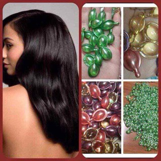 10 Viên Serum Dưỡng Tóc Thái Lan mix màu