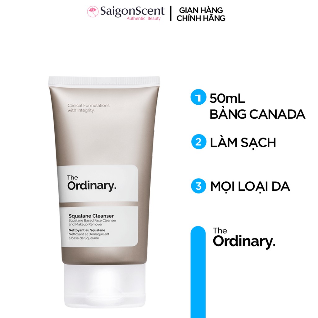 Sữa rửa mặt The Ordinary Squalane Cleanser ( 50mL )