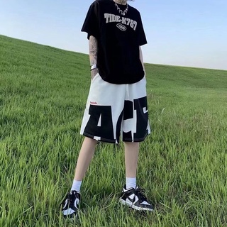 ✦AFFLIGA✦ Quần Short Thể Thao Lưng Vừa Dáng Rộng Thoáng Khí In Họa Tiết Graffiti Phong Cách Đường Phố Mùa Hè Cho Nam