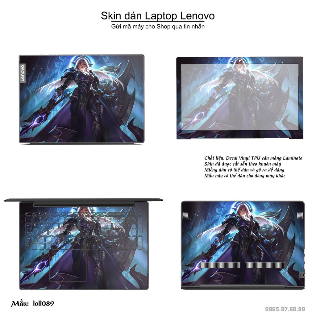 Skin dán Laptop Lenovo in hình Liên Minh Huyền Thoại nhiều mẫu 12 (inbox mã máy cho Shop)