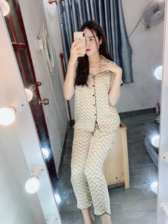 Đồ bộ lụa satin TNQD (size XL)