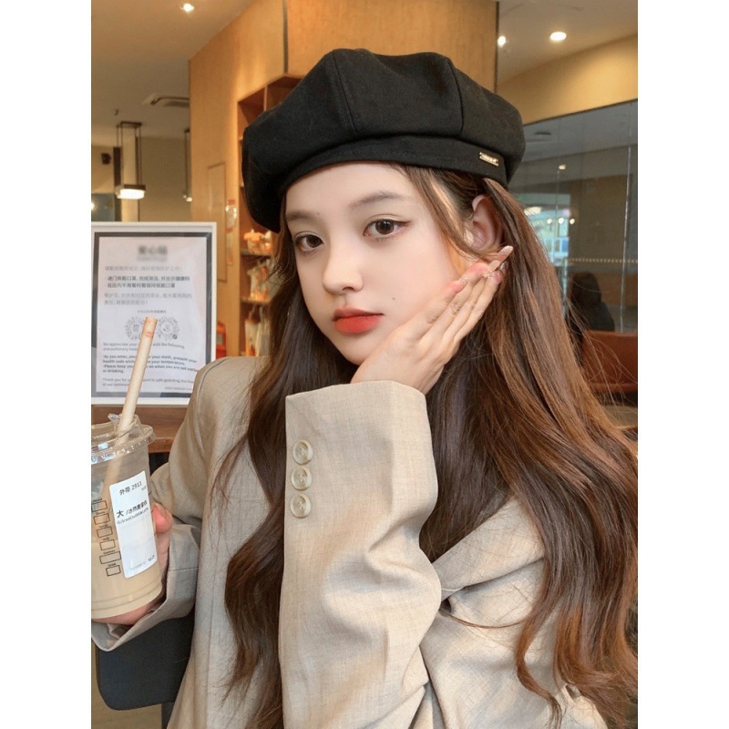 Nón Beret Phong Cách Retro Anh Quốc/Hàn Quốc Dễ Phối Đồ Thời Trang Thu Đông Cho Nữ