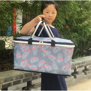 GIỎ XÁCH DÃ NGOẠI DẠNG GẬP GIỮ NHIỆT PICNIC, LÀN ĐỰNG ĐỒ DÃ NGOẠI