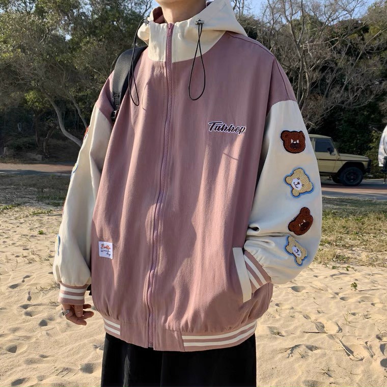 [Có ảnh thật] Áo khoác bomber chất dù viền gấu | BigBuy360 - bigbuy360.vn