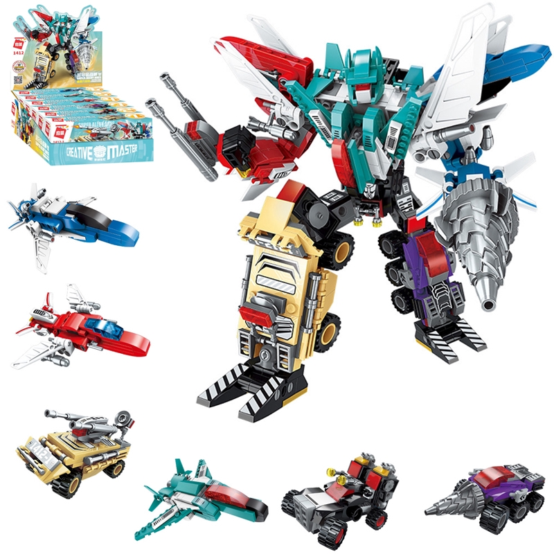 Lego đồ chơi thông minh xếp hình mô hình siêu nhân robot khủng long trí tuệ 6 trong 1 cho bé