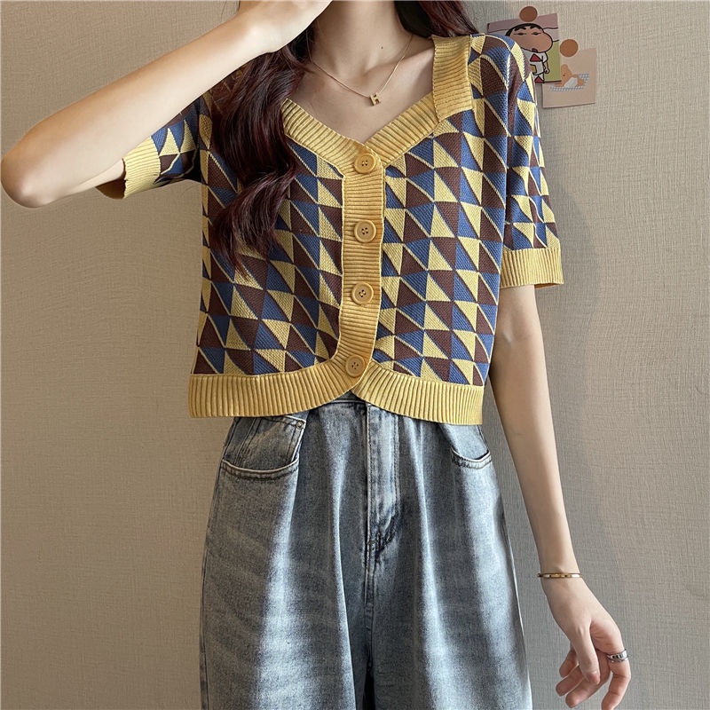 Áo Khoác cardigan Dệt Kim Mỏng Tay Ngắn JL-TX-290