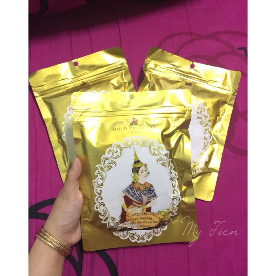 Gói 10 Miếng dán thải độc chân Thái lan Gold Princess