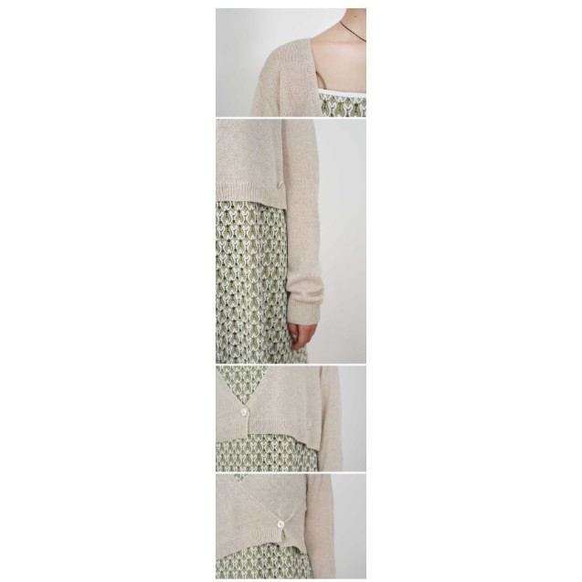 [gwilee] mini bolero cardigan - áo khoác cardigan len mỏng dáng croptop vạt chéo