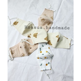 Khẩu trang cho bé vải cara lót Linen