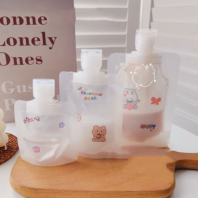 Túi đựng dầu gội / mỹ phẩm thể tích 30 / 50 / 100ml sử dụng khi đi du lịch