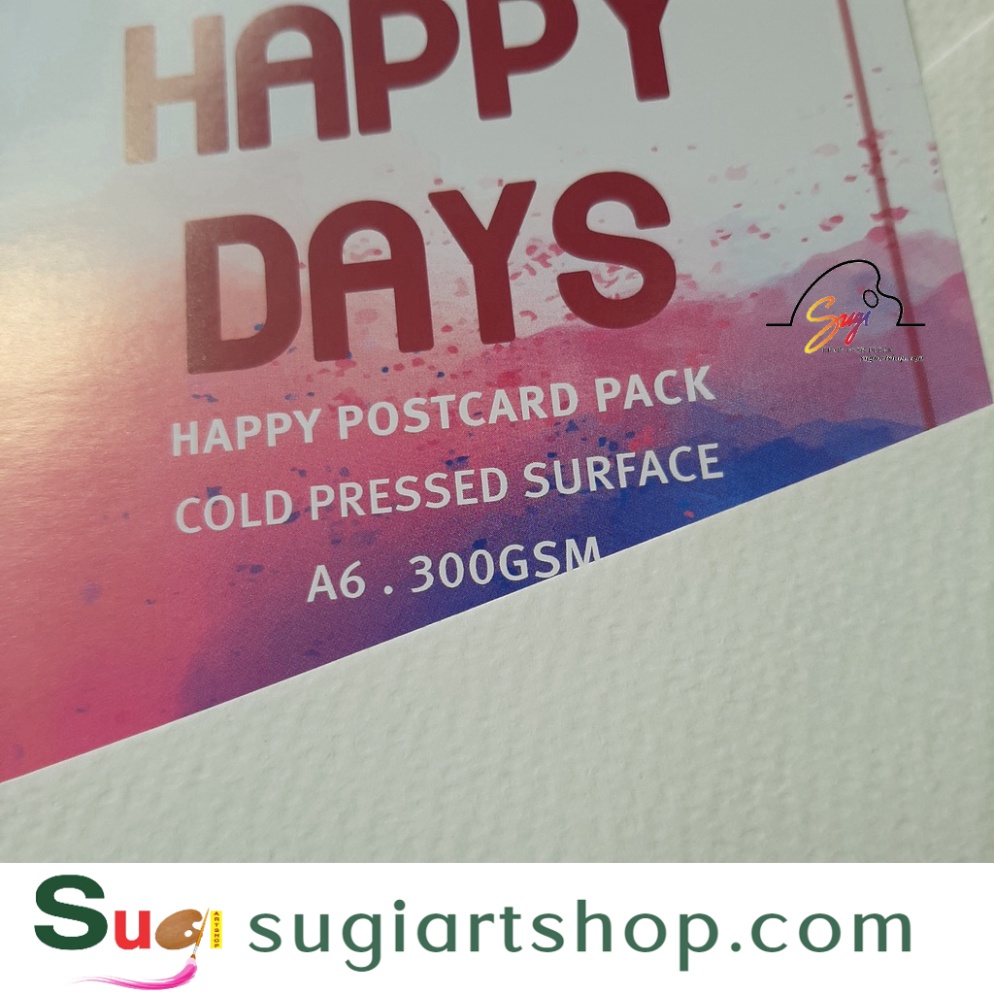 Giấy Happy day A6, giấy canson 300gsm a6 Happy [ Sugi Art Shop ]