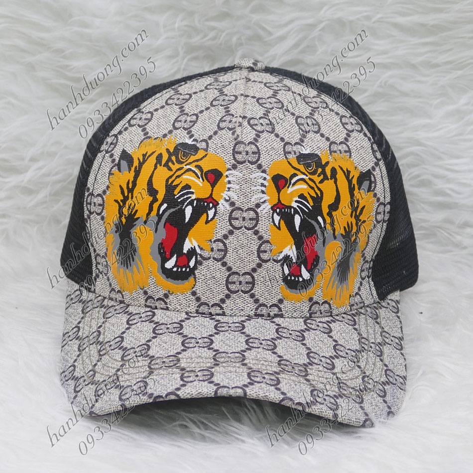 Nón kết lưới thêu họa tiết đầu cọp ngầu mũ lưỡi trai lưới thời trang cá tính phù hợp cả nam và nữ