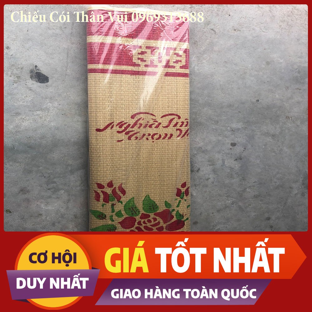 Chiếu Cói ❤️FREESHIP❤️Chiếu Thái Bình In Dừa  0,8/1m2/1m5/1m6/1m8/2m2