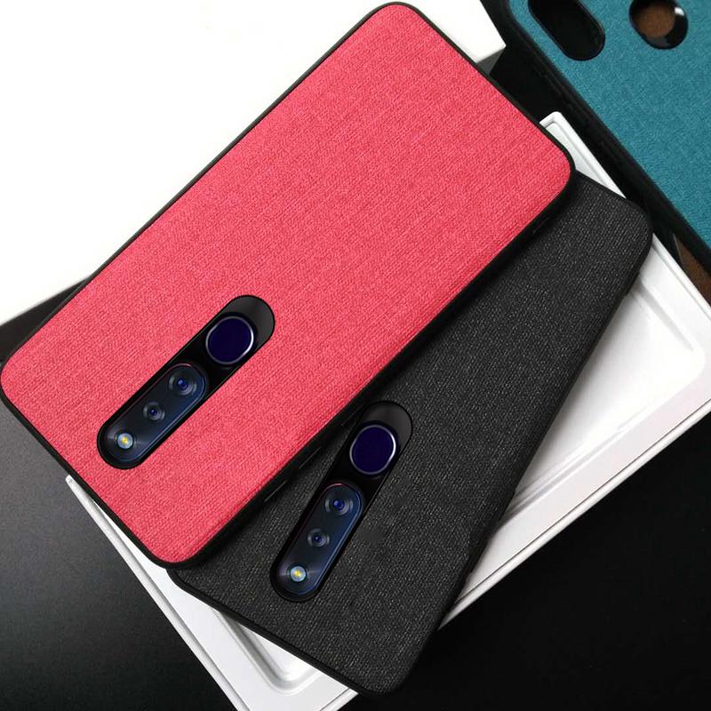 Ốp lưng TPU phối vải chống sốc cho OPPO F11 Pro
