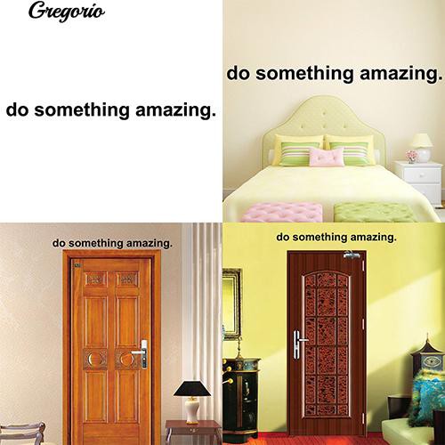Cá Tuyết!1 Miếng Dán Tường Trang Trí Nội Thất In Chữ Do Something Amazing