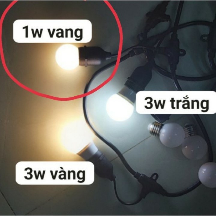 BÓNG ĐÈN LED 1W bóng chanh - độ bền cao - bóng tròn trang trí ngoài trời