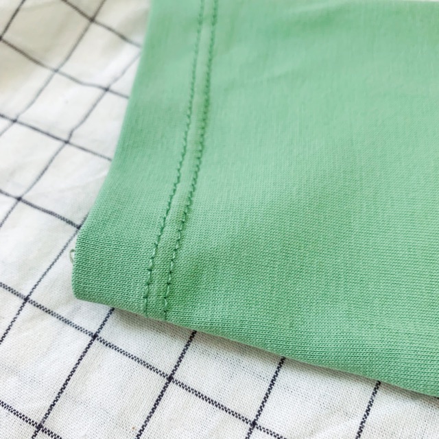 [Chéo/Giữa/Tròn] Bộ quần áo trẻ em Basic v4 Cotton cao cấp Bama Babi màu xanh lá