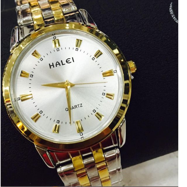 Đồng Hồ Nam HALEI Dây Vàng Trắng Mặt Trắng Sang Trọng | BigBuy360 - bigbuy360.vn