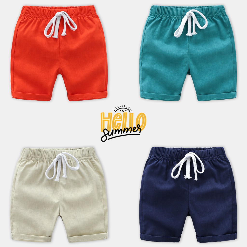 Quần short bé trai WELLKIDS quần đùi cho bé chất cotton tre