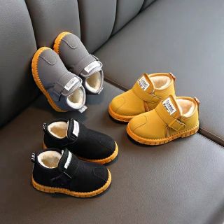 Giày boot cổ ngắn lót lông thời trang cho bé