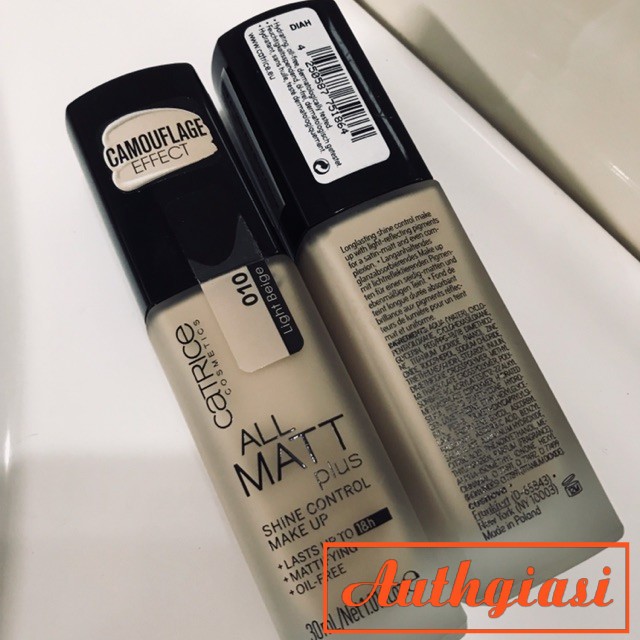 [Mã COS1111 giảm 8% đơn 250K] Kem nền kiềm dầu Catrice All Matt Plus 18h mỏng mịn tự nhiên | Thế Giới Skin Care