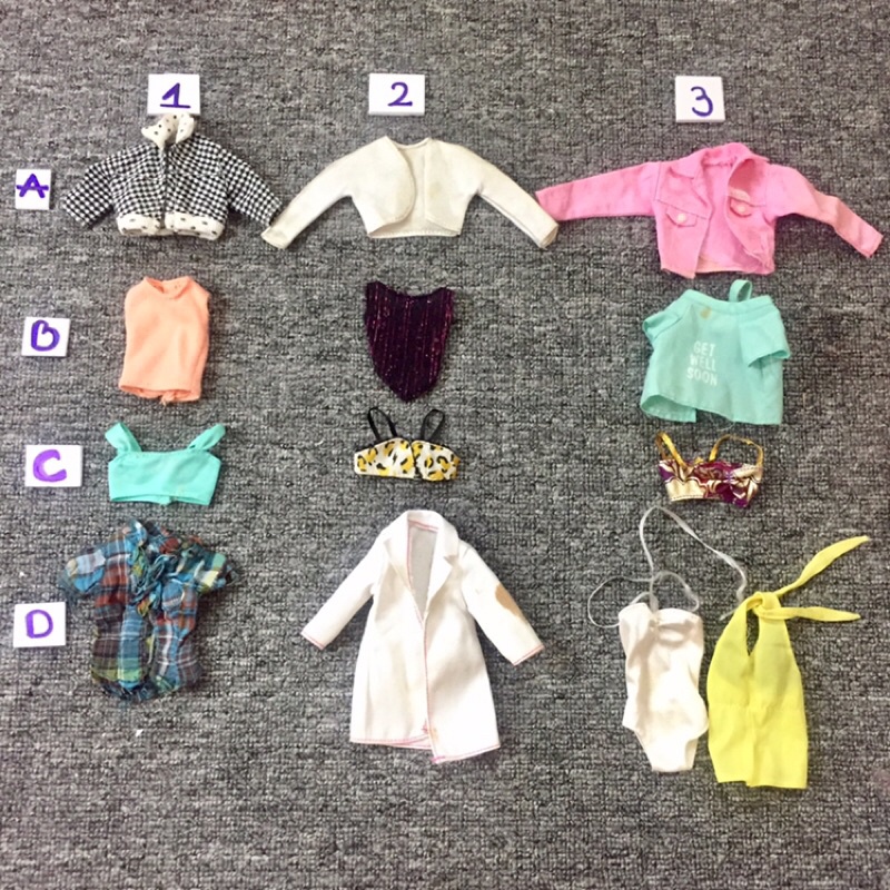 QAA1-ÁO KHOÁC , ÁO KIỂU CHO BÚP BÊ BARBIE