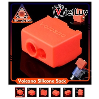 Áo Silicon Volcano Trianglelab bọc đầu gia nhiệt (dùng cho cảm biến nhiệt PT100)- Màu cam/ xanh