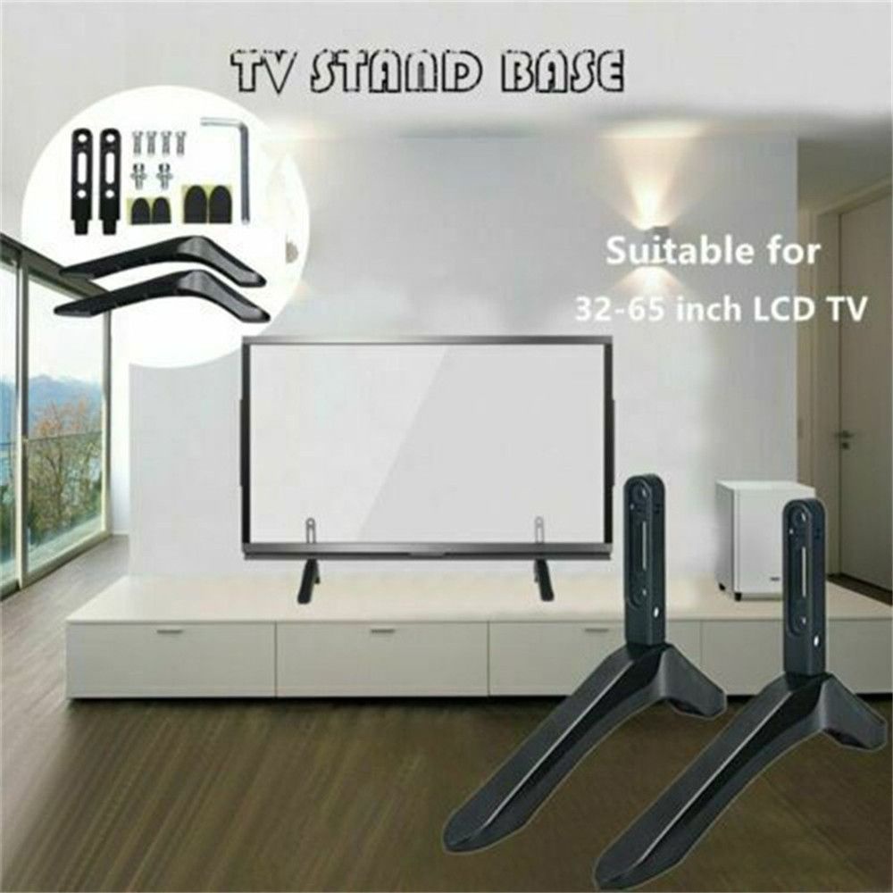 MAYSHOW LCD TV Replacement TV Table Stand with Screws TV Holder Base Mount Universal Desktop Stand 32- 65&quot; Punch-Free TV Base