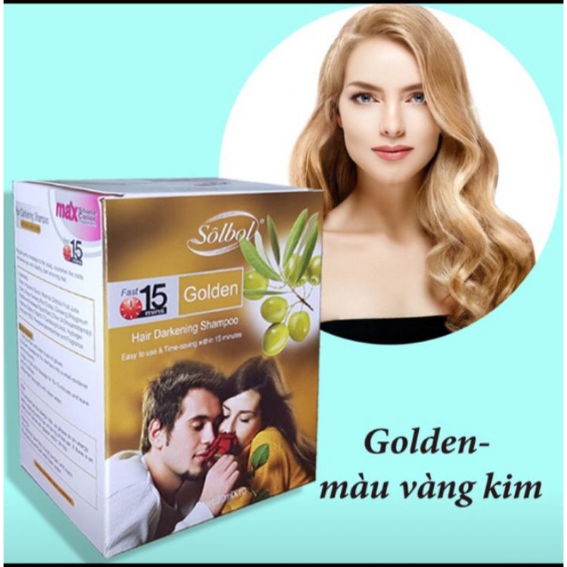 10 gói dầu gội nhuộm tóc phủ bạc usa us hair chỉ 15 phút phủ tóc bạc