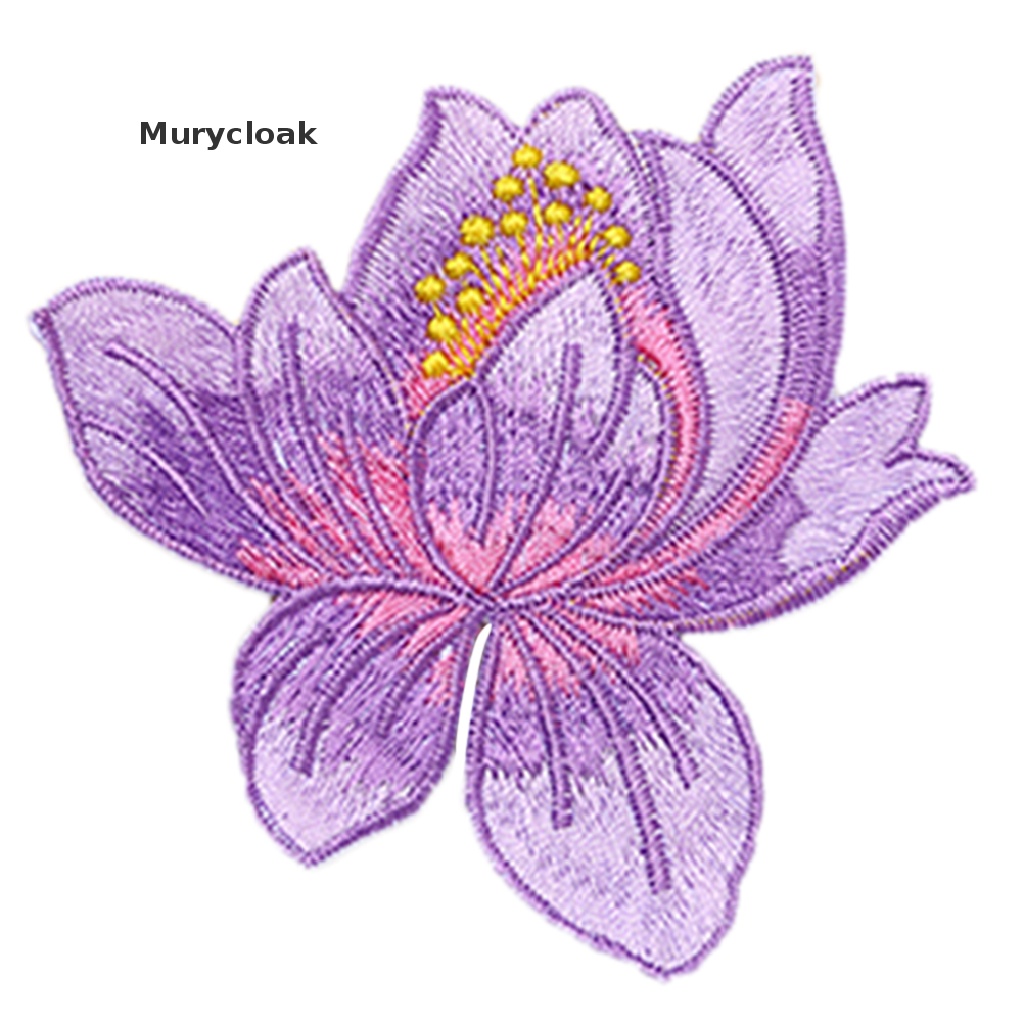 Sticker ủi thêu hình hoa sen