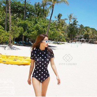 Bikini Lycra liền thân chấm bi