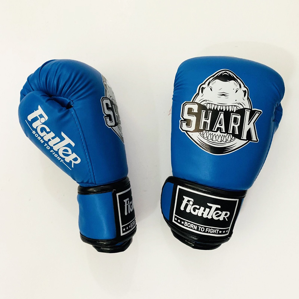Găng Boxing Shark Xanh - Shark Blue | Boxing, KickBoxing, Muay, Võ Cổ Truyền, Vovinam