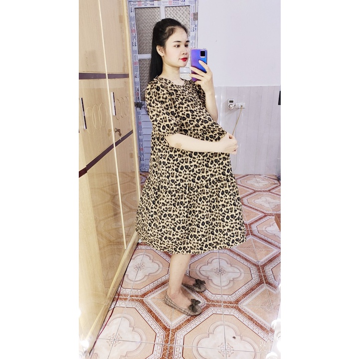 Đầm bầu thời trang công sở M292 chất lụa hàn thiết kế Mom and Baby