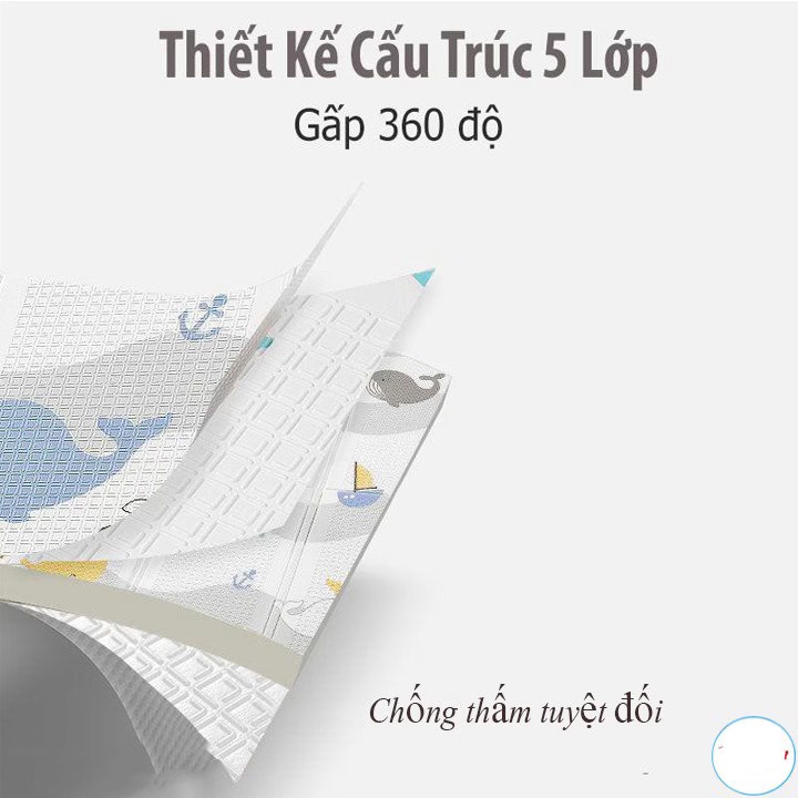 Thảm xốp xếp trải sàn chiếu gấp gọn 2 mặt cho bé xốp trải sàn kích thước 1,8x2m