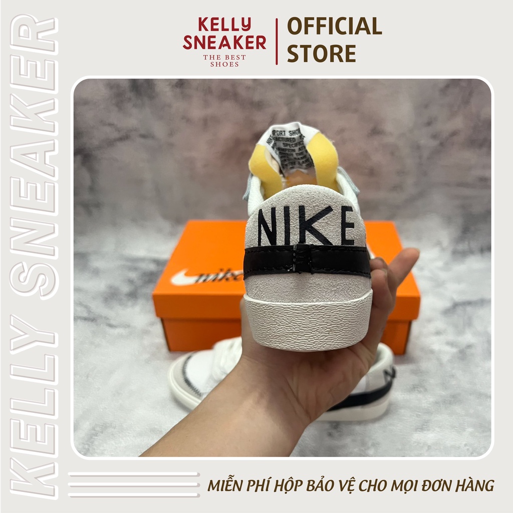 Giày Thể Thao Sneaker Blazer Low Jumbo "White Black" - Bản Tiểu Chuẩn