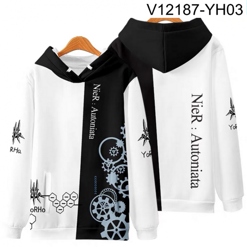 Áo hoodie tay dài in họa tiết game Nier:automata 3D độc đáo thời trang cho nam nữ