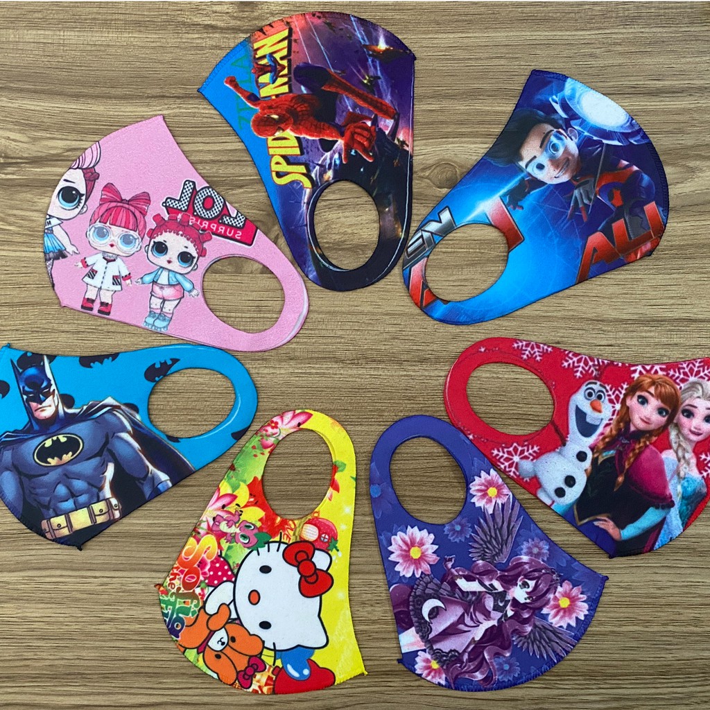 Khẩu trang cho em bé 3D siêu dễ thương lọc không khí khói bụi(bịch 10 cái 1 mẫu)