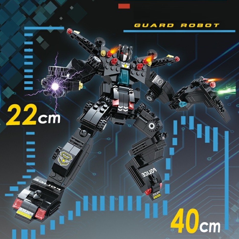 [1138 CHI TIẾT-HÀNG CHUẨN] BỘ ĐỒ CHƠI XẾP HÌNH LEGO CẢNH SÁT,Lắp Ghép OTO, ROBOT, Lắp Ráp Xe Swat