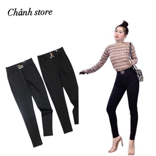Quần Legging nữ, Ttregging Di.or - L.V cạp cao tôn dáng chất vải mỳ Hàn loại 1 siêu đẹp