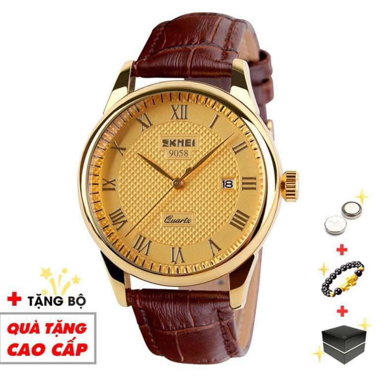 Đồng hồ nam SKMEI chính hãng dây da cao cấp chống nước SME21
