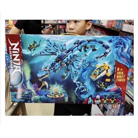 Đồ chơi xếp hình ninjago non lego 71754 90017 rồng biển có 749pcs