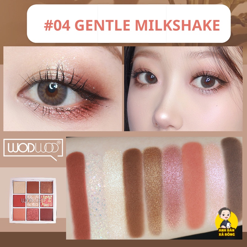 Bảng Phấn Mắt 9 Ô Màu Nhũ Lì WODWOD 9-Color Star Eyeshadow Palette W731