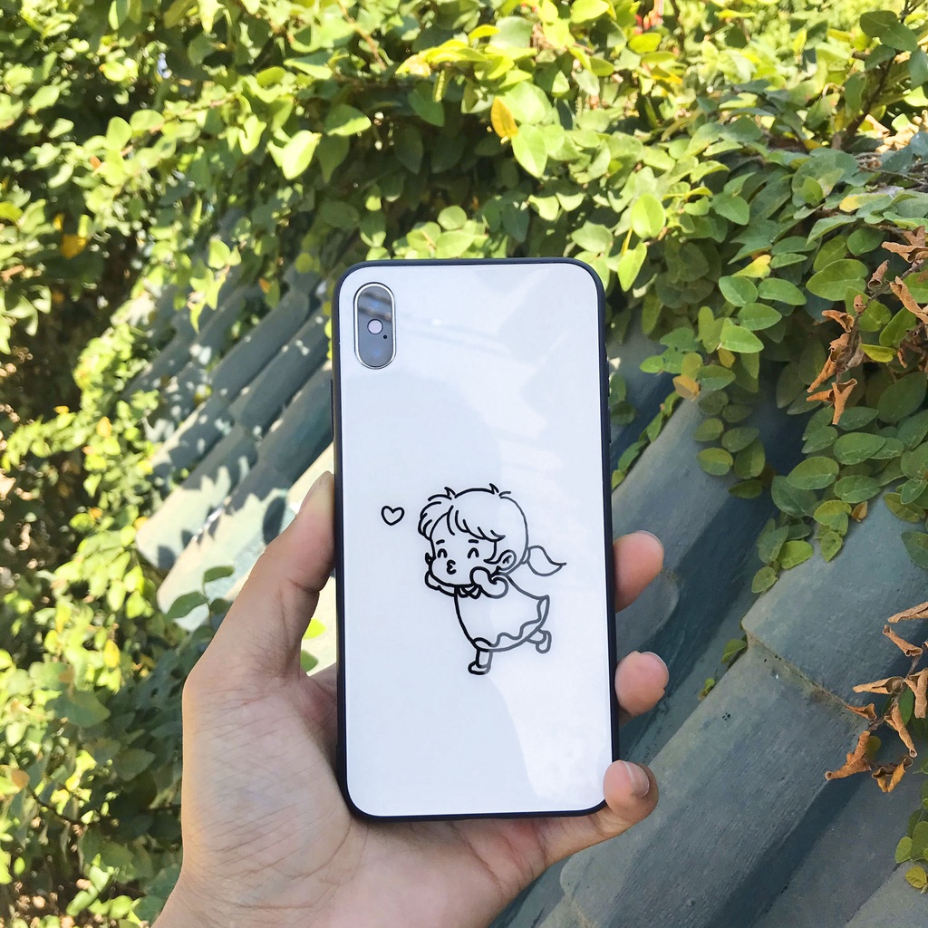 Ốp lưng iphone kính cặp đôi yêu thương K11 case 14plus 14 pro max 13 12 promax 11 mini 6 6s 7 8 plus x xr xs Se