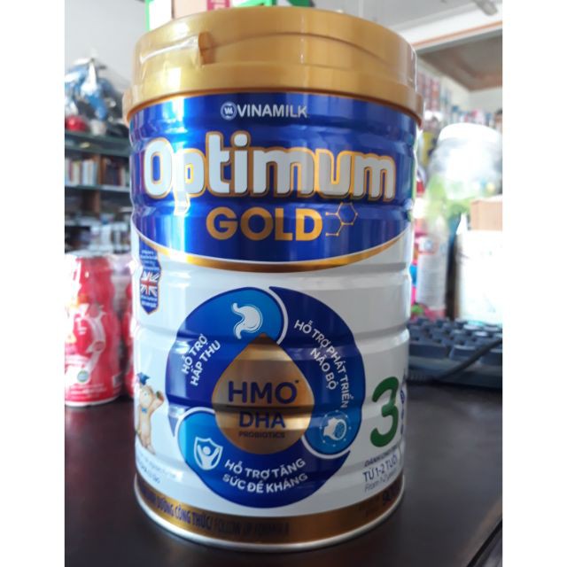 Sữa bột Optimum Gold 3 900g Optimum HMO 3 Date 2022